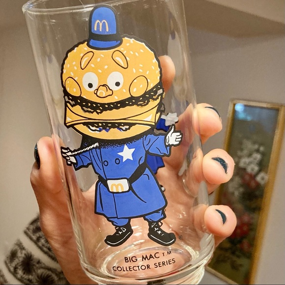 Vintage collectible McDonalds Big Mac Hamburglar drinking glasses 3 count - Picture 6 of 8